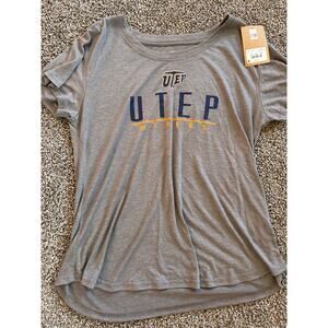 NCAA UTEP Miners Gray Tri-Blend Short Sleeve T-Shirt Gameday spirit college nwt